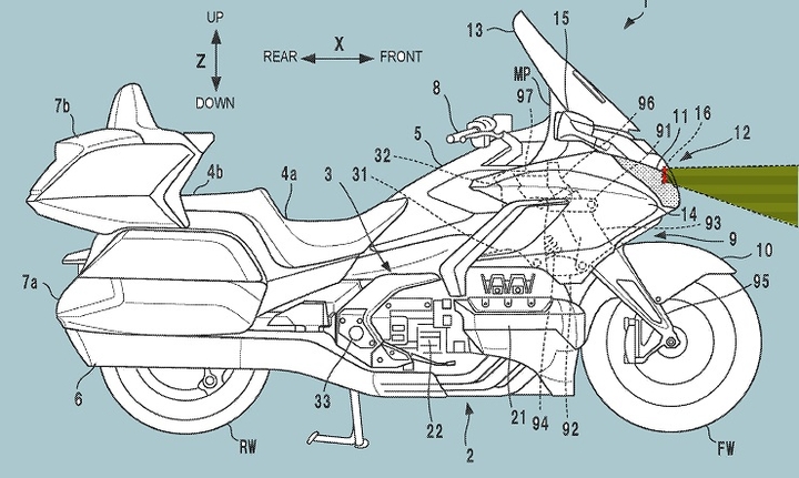 主动定速巡航再添一桩？HONDA“GOLDWING”专利流出