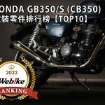【Webike 2022年終銷售統計】GB350/S (CB350)人氣改裝零件排行榜!