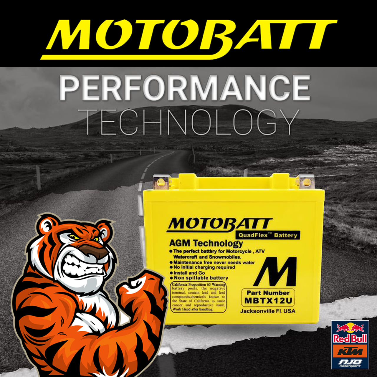 2023 四大车厂黄霸MOTOBATT 电瓶对应！