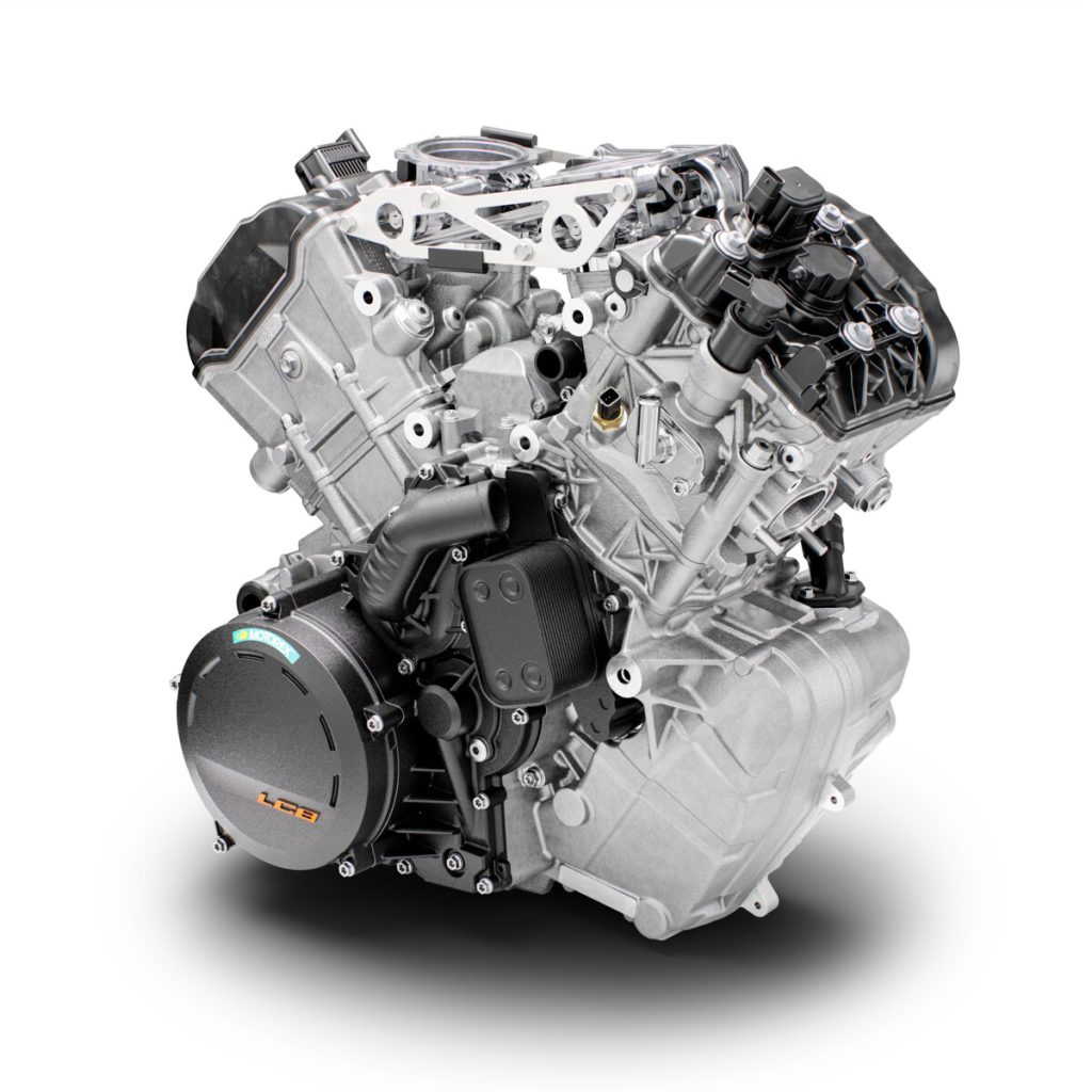 全新的LC8引擎将排量提升至1350cc，并且加入可变气门正时系统