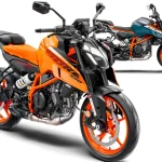 KTM 390 DUKE配置全面升級,新增電子橙、大西洋藍的色彩配搭