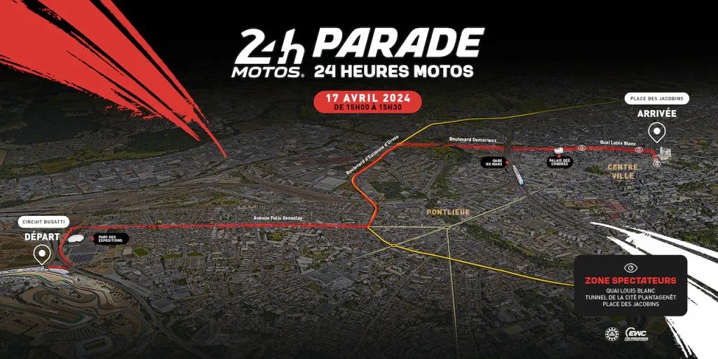 利曼24 小时耐力赛前夕活动，赛车游行路线正式公布