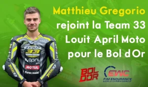 GREGORIO 确定重返EWC,加盟TEAM 33 LOUIT APRIL MOTO