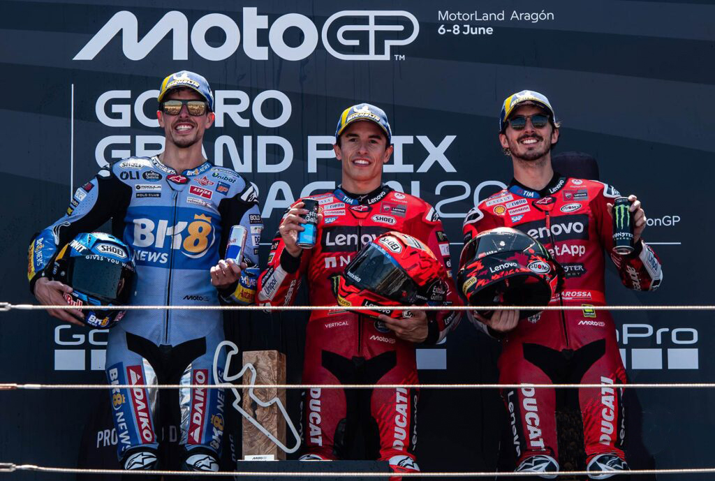 2025 MotoGP Aragon站賽報：馬昆斯兄弟制霸Aragon，巴尼亞走出低谷重返頒獎台