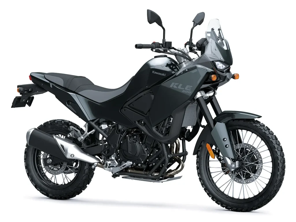 KLE500「Metallic Carbon Gray/Ebony」。