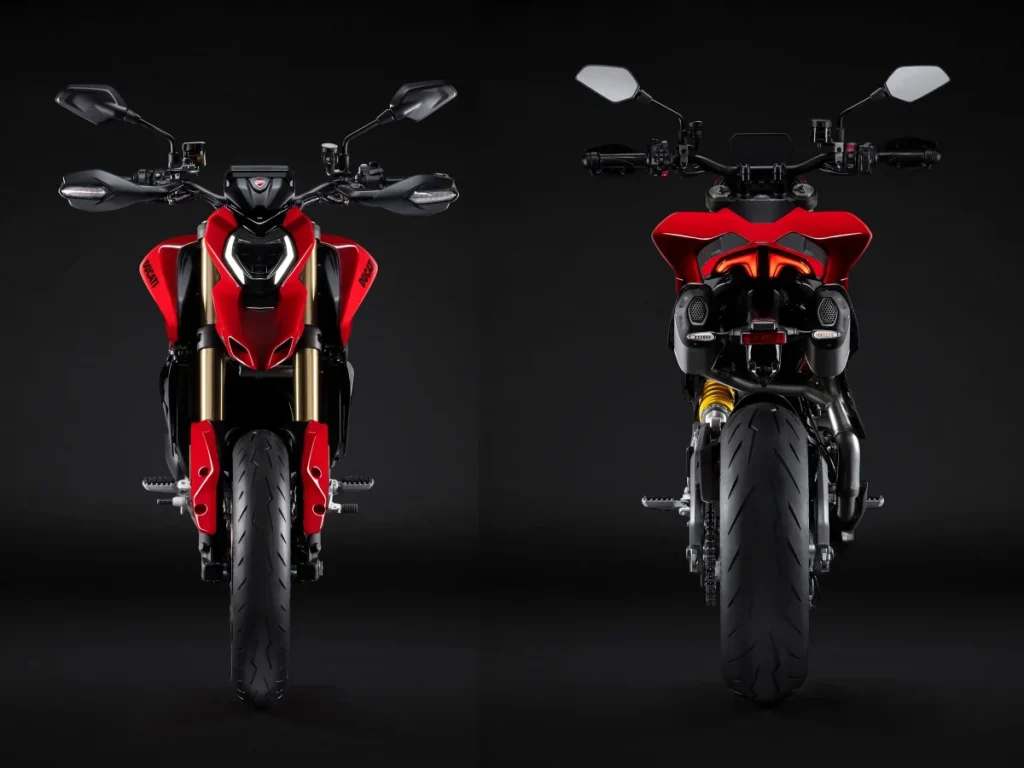 从车头和车尾都能明显看到突出的油箱,紧凑的车灯设计也很有特色