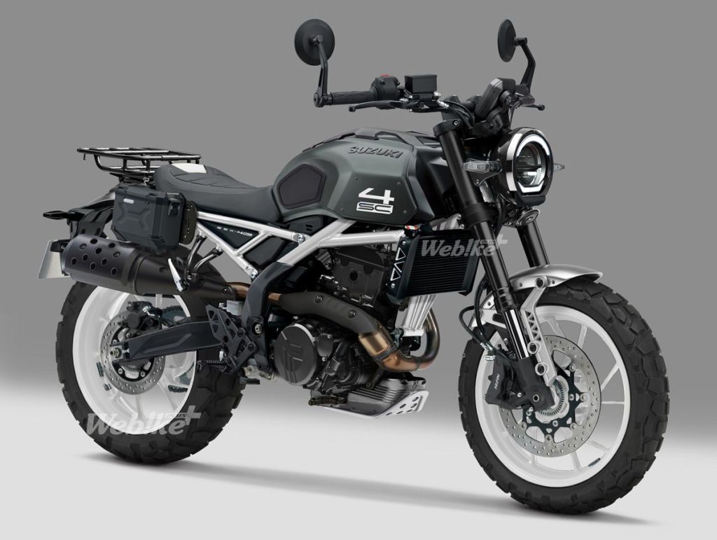 延續灰色油箱,把車架與輪框改成白色,整體造型一下子變得更時尚更潮。