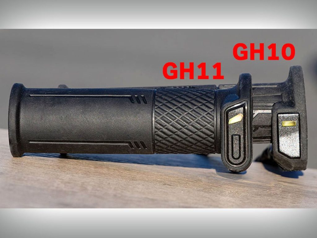 與型號 GH10 相比：開關部分變得更纖薄，操作更直覺、電熱性能也大幅進化，也更能與開關盒融為一體。