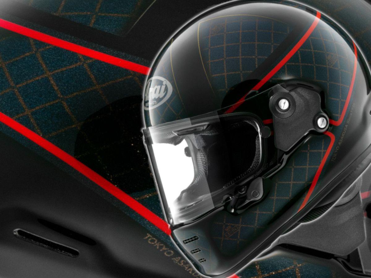 Arai RAPIDE-NEO KADOYA 聯名安全帽（頭盔）｜2026 年 1 月日本開賣，格紋縫線經典復刻