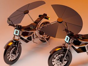 永動機現身！？全球首款「自充電太陽能電動機車／電單車」發表，展開巨大面板即可無補給行駛