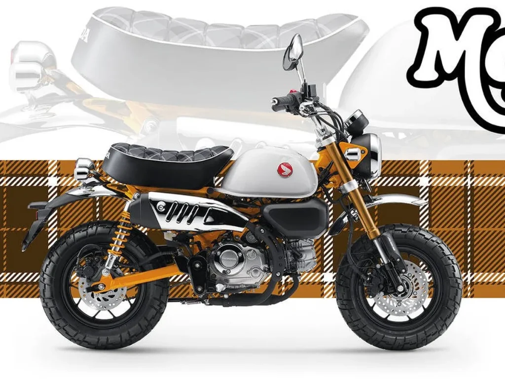 2026 Honda Monkey 125 珍珠喜馬拉雅白搭配香蕉黃車架。