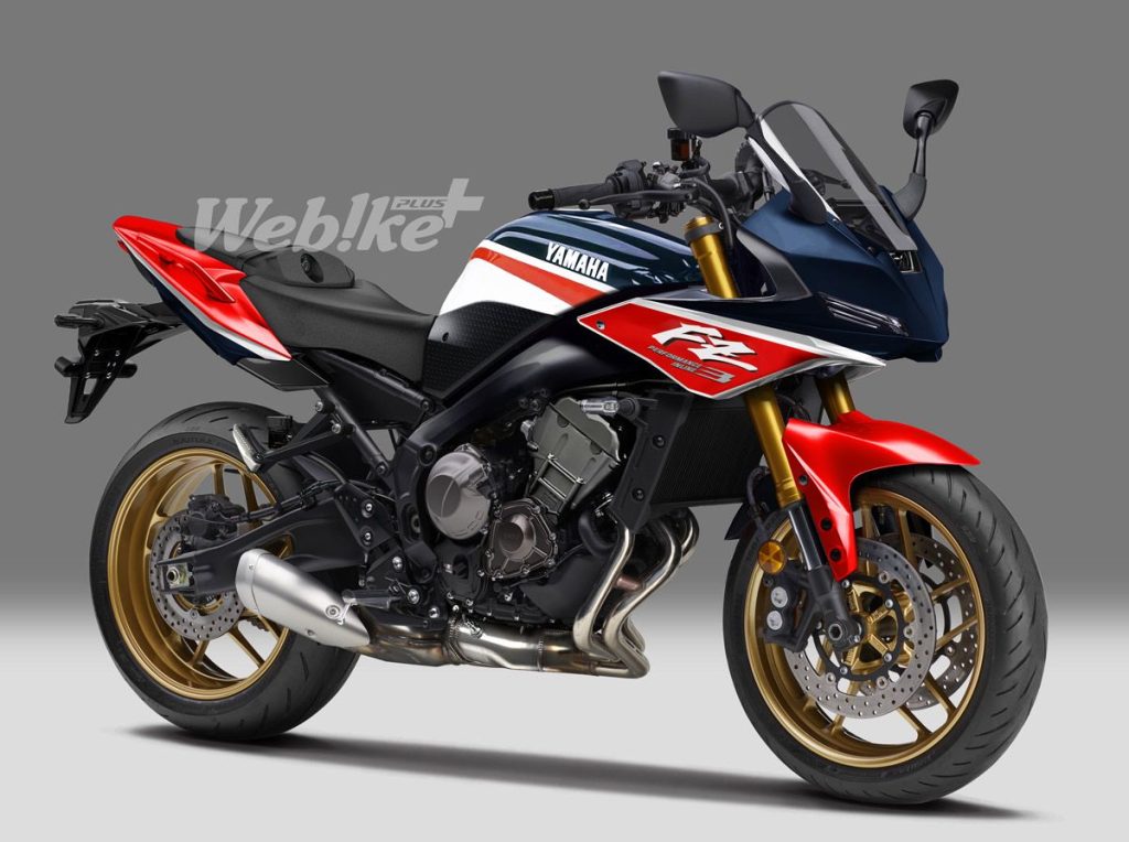 配色提案 1:提到半整流罩,當然少不了 Yamaha 傳奇 FZ750 的經典塗裝。1997 年的 FZ400 也曾採用過。