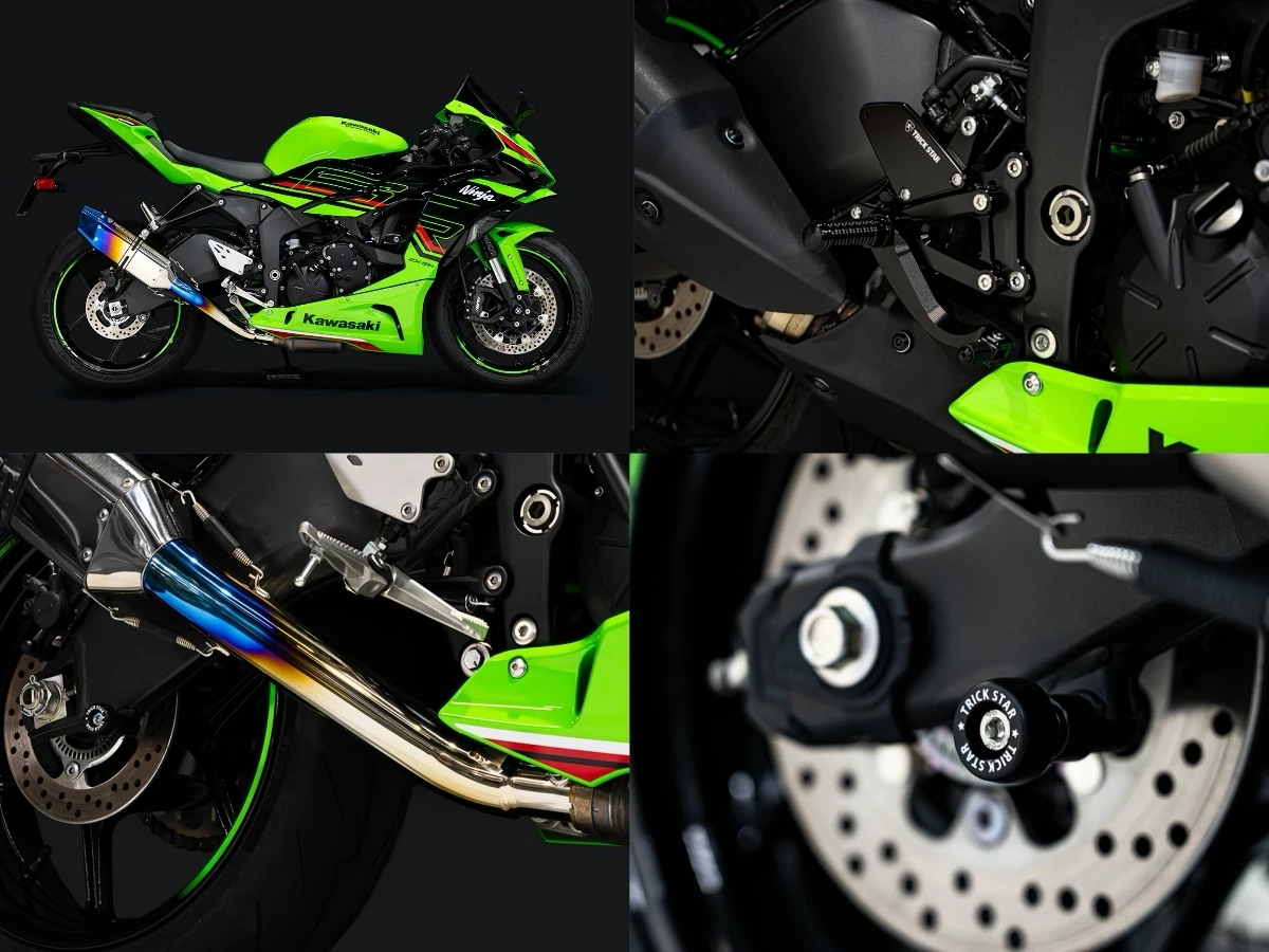 【抢先公开】2026 Kawasaki Ninja ZX-6R 专用 TRICK STAR 改装零件！IKAZUCHI 排气管、后移脚踏全收录
