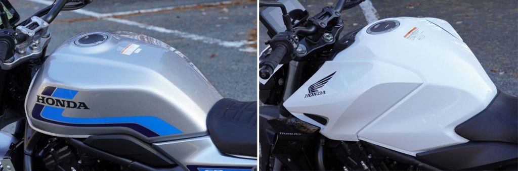 Hornet 跨坐時，從大腿、膝蓋、小腿內側，幾乎全面貼合車體。這並非指 F 的貼合度不足，而是 Hornet 這種緊密一體感格外鮮明。