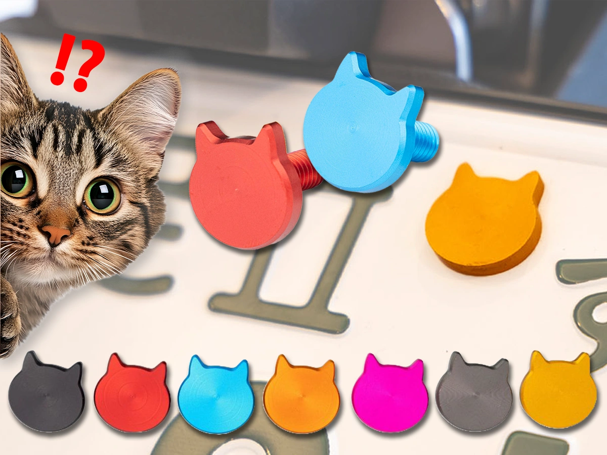 【新產品喵！】貓奴騎士專屬！Kijima「貓咪車牌螺絲 M6×15」精緻登場：鋁合金切削 7 色展開的低調改裝件