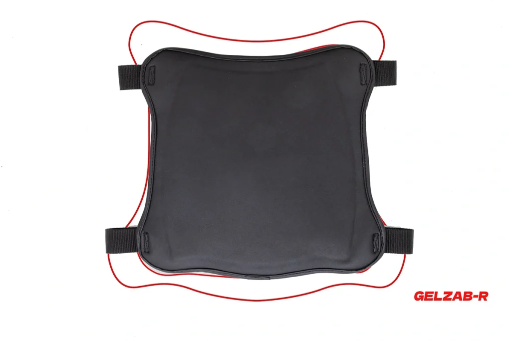 (图片说明：GEL-ZAB R 宽度 360mm（红线）与 GEL-ZAB RS 宽度 260mm 的比例对照图)