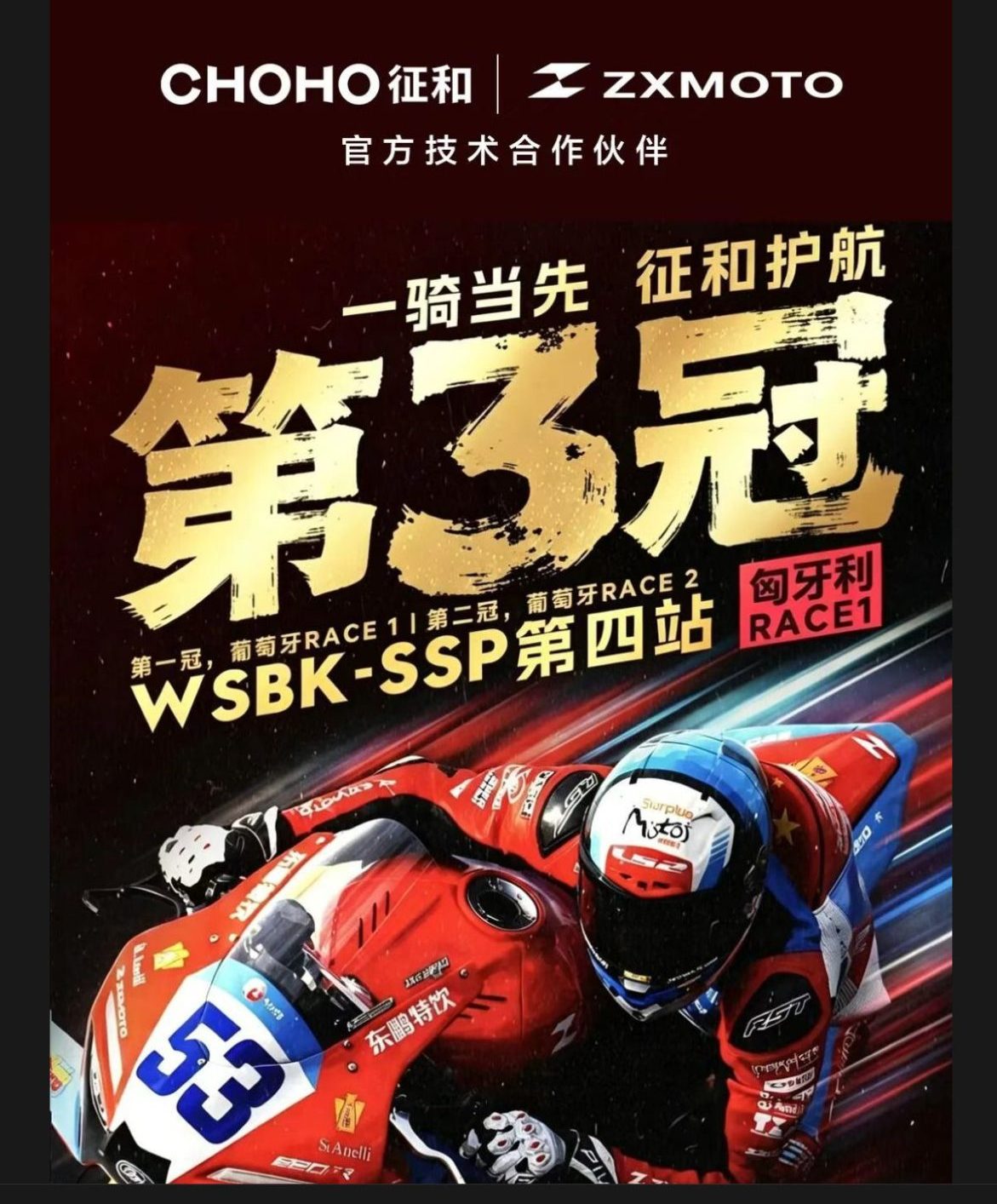 CHOHO × ZXMOTO | WSBK-SSP 匈牙利站未圓一起二 征和賦能中國摩托產業進階