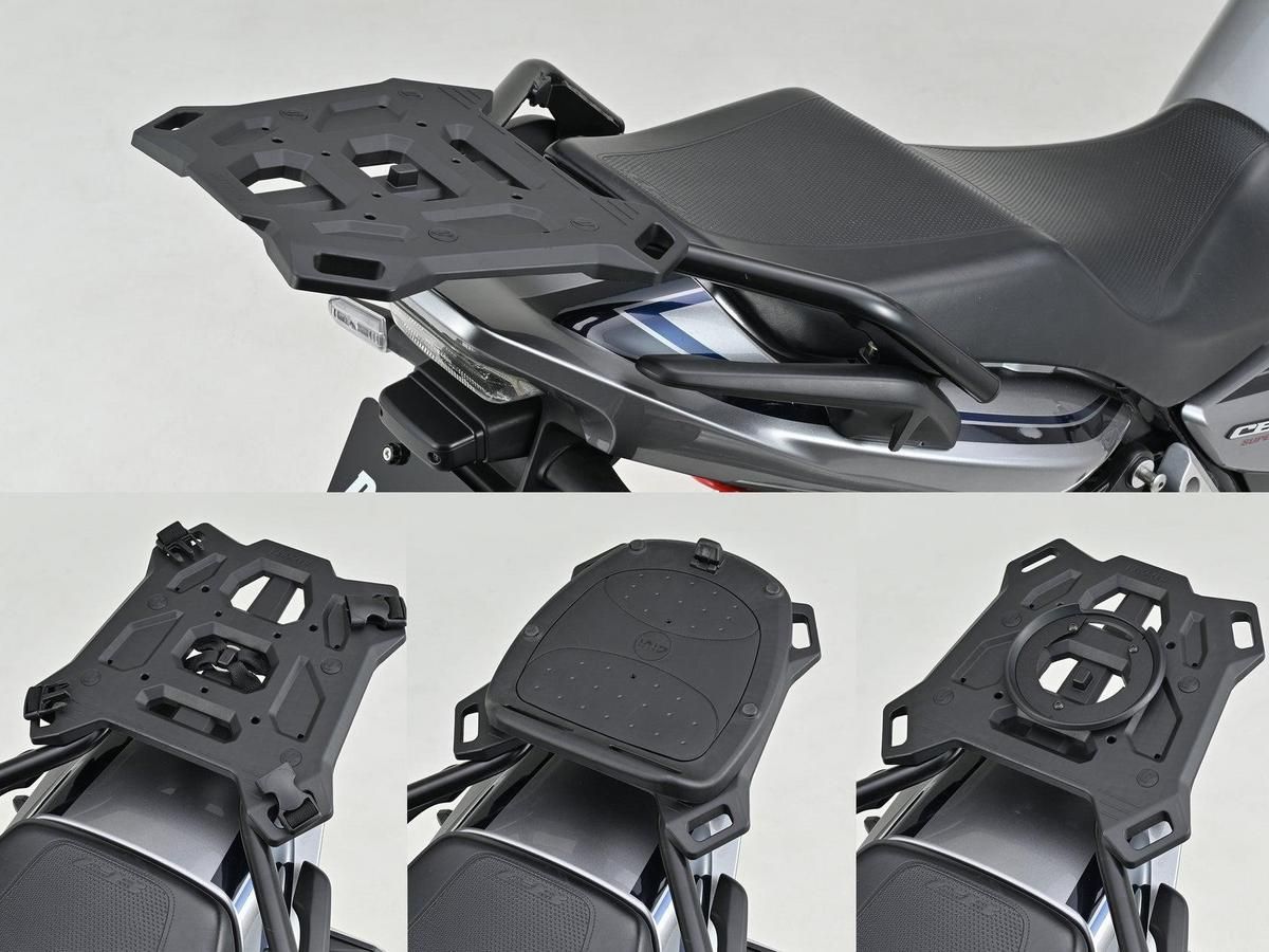 Daytona“Cross Link Carrier”后货架/底座新上市!纤维强化塑胶×GIVI Monolock×HenlyBegins Easy Ring Belt三种安装方式