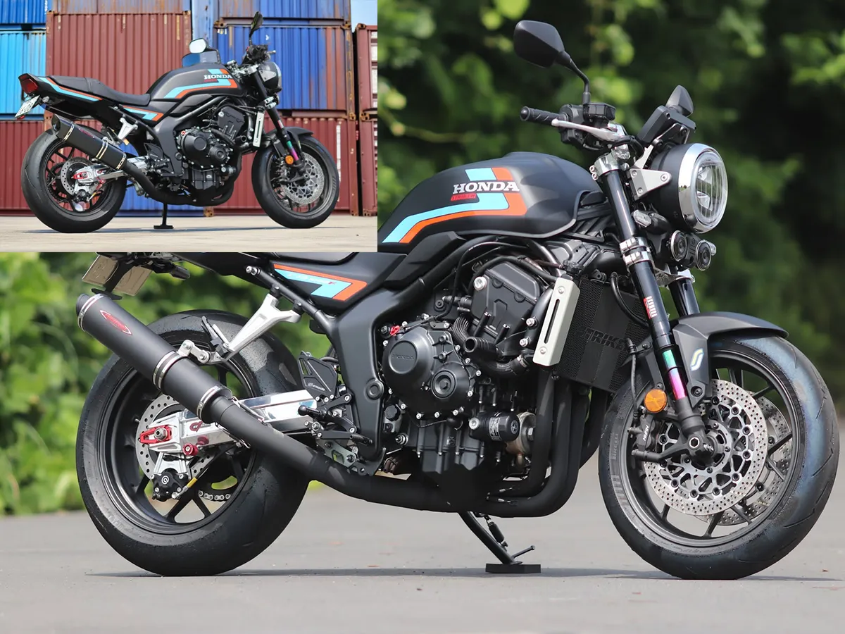 【新產品】STRIKER「CB1000F/SE鈦合金黑化Type-3全段排氣管」日本JMCA認證！獨家高耐熱黑色塗層×減重5kg×Street Concept/OFF-Type B兩款