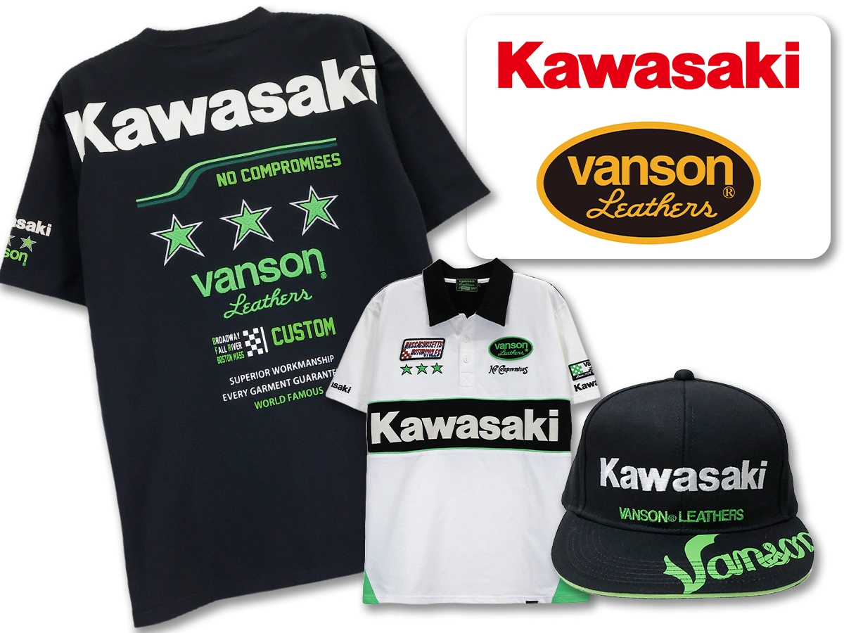 VANSON×Kawasaki聯名2026春夏系列新上市！Ninja Logo刺繡T恤×Polo衫×帽子6款美式休閒風格登場