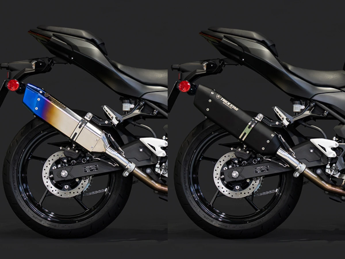 【新产品】TRICK STAR“IKAZUCHI”Ninja500/Z500用日本政府认证Slip-on尾段排气管！约1PS提升×轻量化1.3kg×烧钛/黑色2款