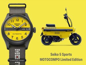 Honda Motocompo × SEIKO 5 SPORTS 聯名限量錶登場！重現黃色車身、油箱開關等經典設計