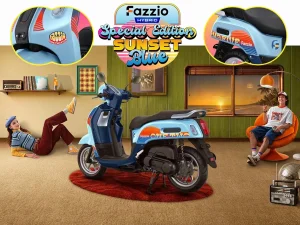 【海外限定】Yamaha「Fazzio Special Edition Sunset Blue」印尼登場！復古夕陽意象×125cc Blue Core混合動力×限量販售