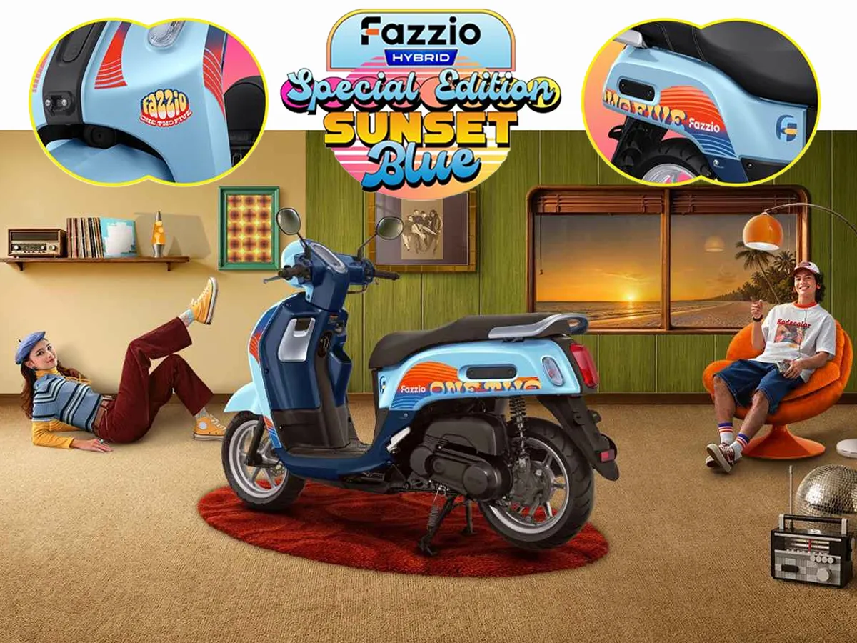 【海外限定】Yamaha「Fazzio Special Edition Sunset Blue」印尼登場！復古夕陽意象×125cc Blue Core混合動力×限量販售