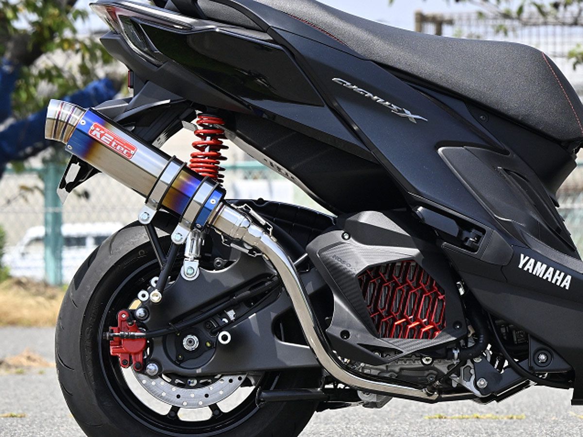 【新產品】日本賽車手創立！K2-TEC「Yamaha Cygnus X 第七代」全段排氣管GP-R！7款式×STD/鈦合金/錐形/Megaphone造型×低沉聲浪