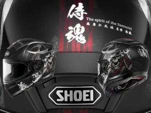 【新产品】SHOEI“Z-9 RONIN’S REST（浪人安息）”2026年12月发售！骷髅浪人×水墨画单色×武士魂汉字×红色点缀