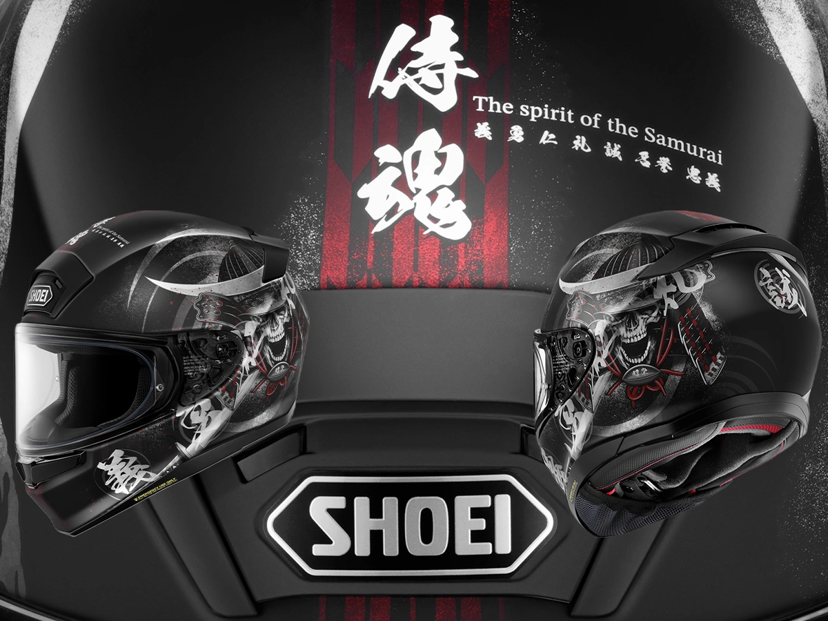 【新產品】SHOEI「Z-9 RONIN’S REST（浪人安息）」2026年12月發售！骷髏浪人×水墨畫單色×武士魂漢字×紅色點綴