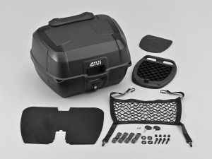 【新製品】GIVI Monolock「B45+ 未塗裝黑 [B45B+D]（45L）」後置行李箱｜方形設計×黑色面板×標準配備靠背與底部內襯
