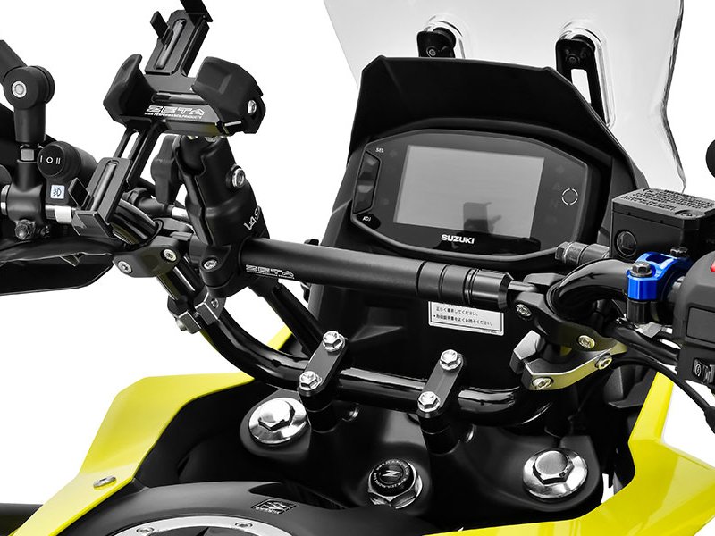 ZETA 可調式把手橫桿 與手機架 安裝於 V-STROM 250SX